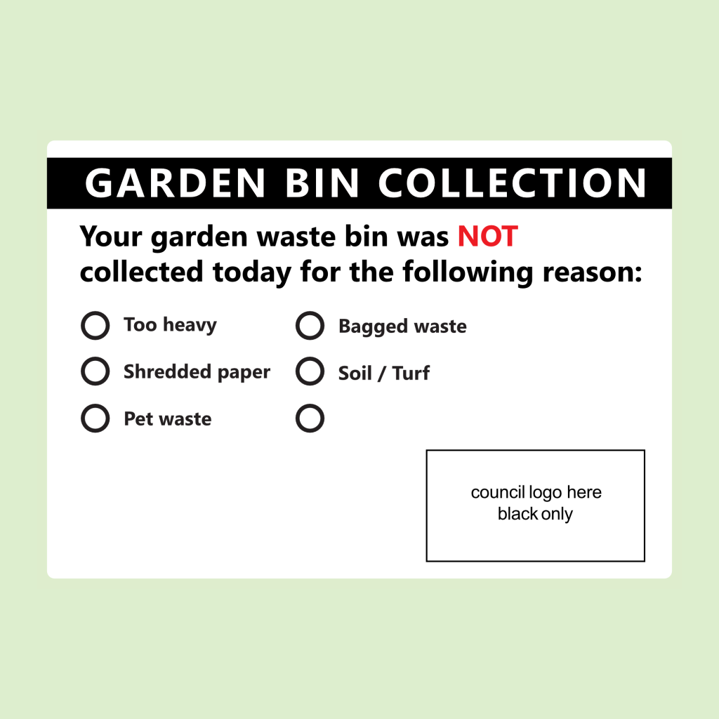 Garden Waste Not Collected Sticker